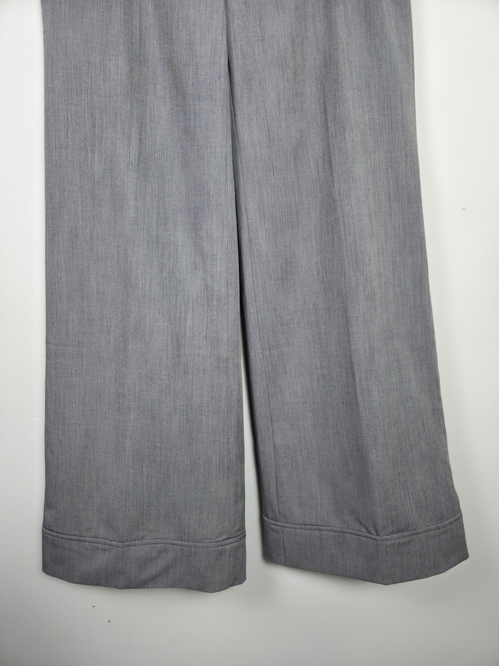 Flamingo Gray Wide Leg Pants Women Large High Rise Button Detail Stretch - Picture 4 of 15